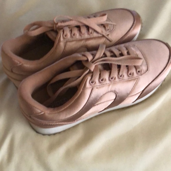 blush colored sneakers